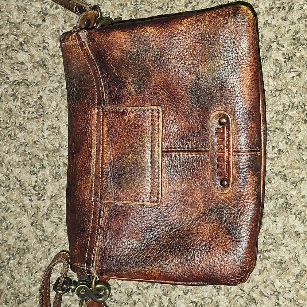 Bed|Stu gorgeous Cross Body Bag!! Beautiful Brown/Red! - Picture 12 of 12